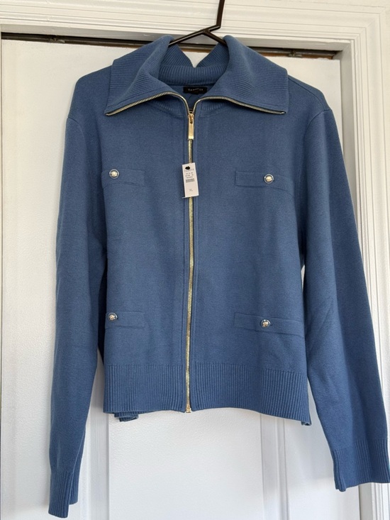 Talbots Jackets & Blazers - Talbots Blue Zip-Front Utility Jacket